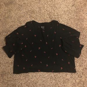 basic long sleeve crop